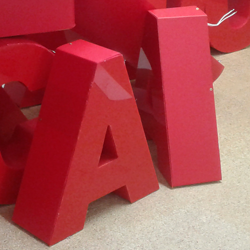 Буквы с подсветкой